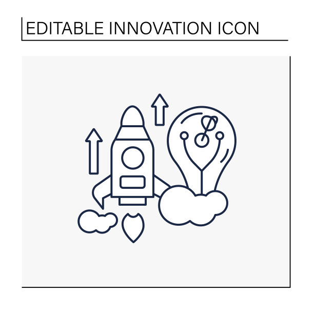 突破性创新线图标图片下载