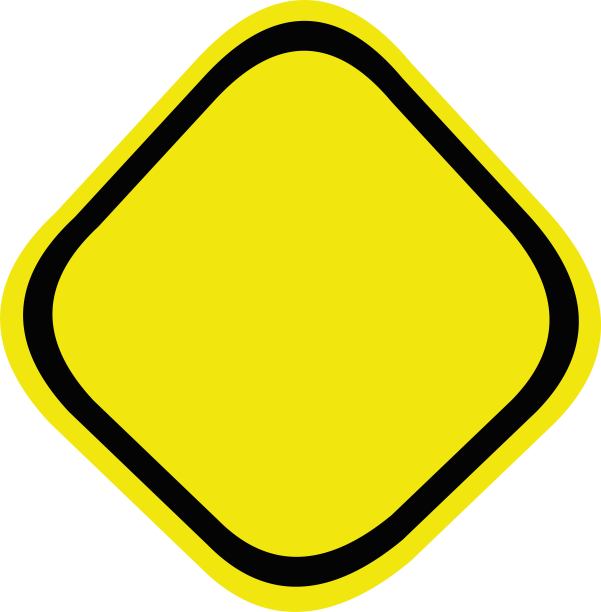 交通信号海报的矢量插图，以黄色和黑色菱形形状图片下载