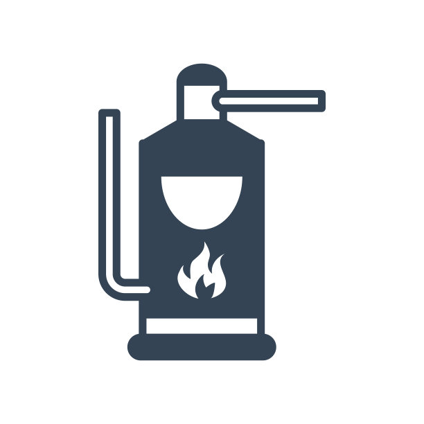 矢量黑色图标工业，加热锅炉图片下载