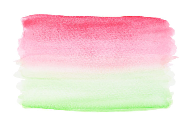 手绘在纸上画红绿水彩画图片下载