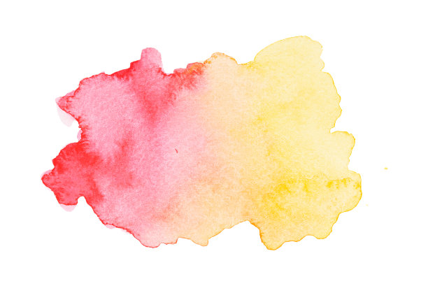 抽象的红色和黄色水彩画图片下载