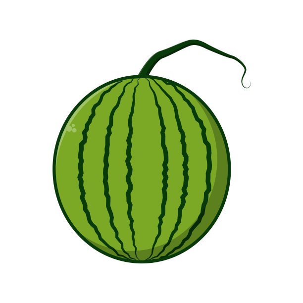 西瓜水果图标矢量设计模板图片下载