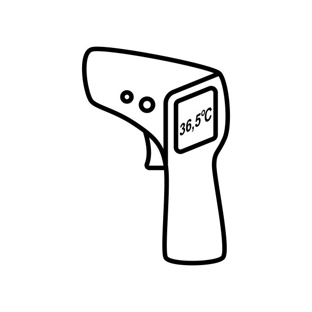 检查体温符号向量图片下载