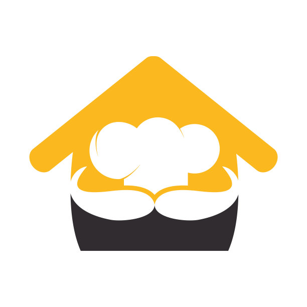 厨师长矢量logo设计模板。厨师帽和胡子图标设计。图片下载