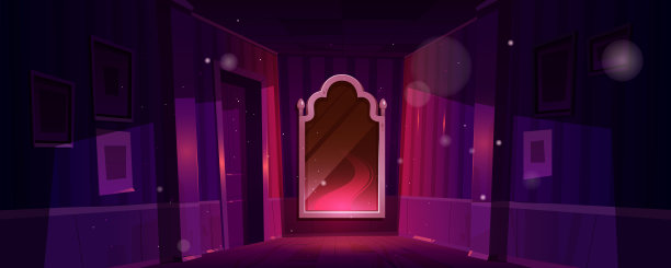 家里走廊内设有夜间魔镜图片下载