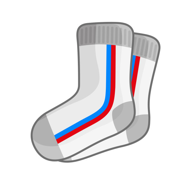 矢量图标运动袜子在一个卡通风格图片下载