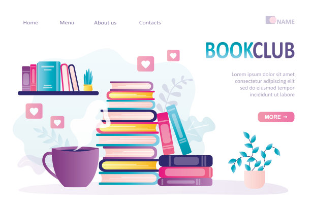 一大摞不同的书。小说，小说和非小说。读书俱乐部与教育的概念图片下载