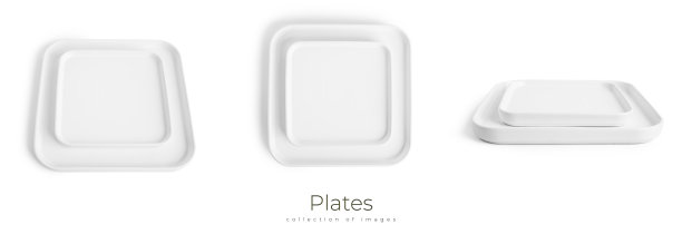 白色的盘子孤立在白色的背景上图片下载