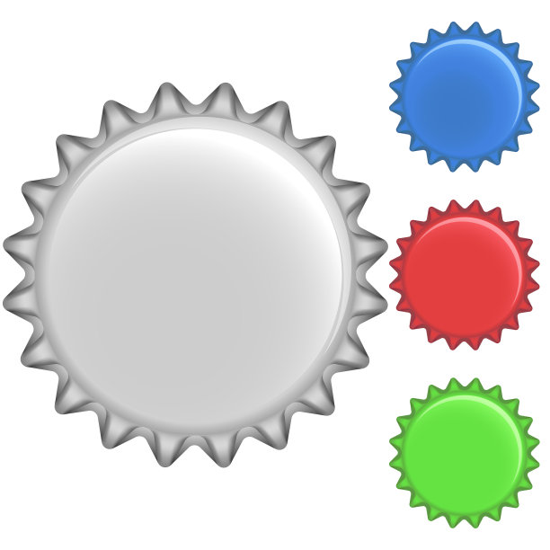 一套五颜六色的瓶盖图片下载