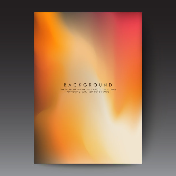 业务项目的页面设计模板。色彩渐变背景的阴影封面页图片下载