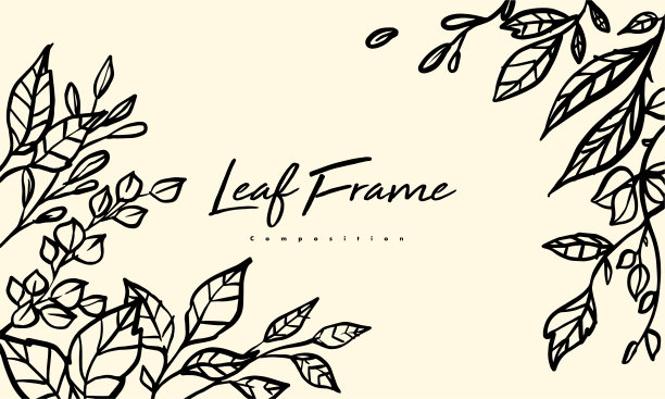 用于装饰框架的植物和花卉组合图片下载