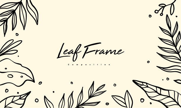 用于装饰框架的热带植物组合图片下载