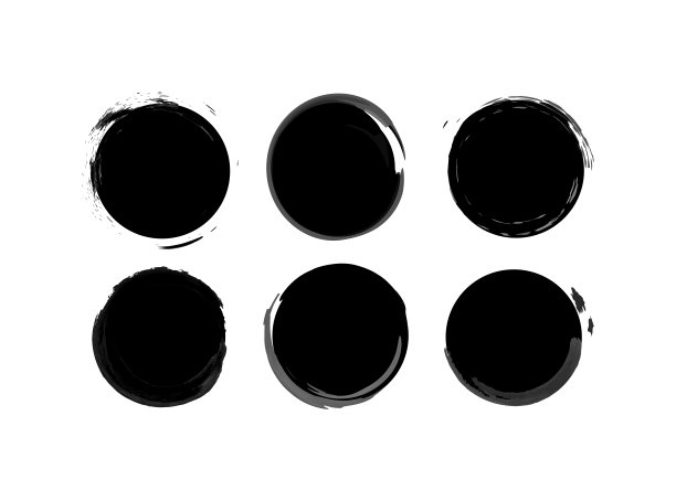 向量集的垃圾正方形笔触。图片下载