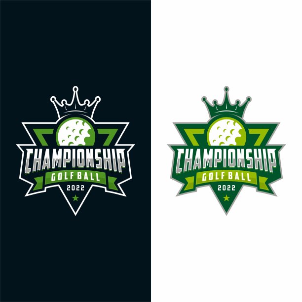 高尔夫图标设计，运动徽章模板。矢量图图片下载
