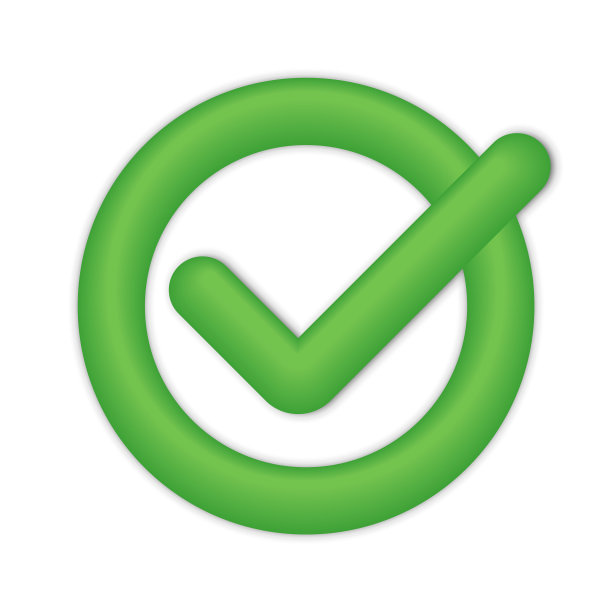 检查图标3d，签ok颜色绿色。矢量图图片下载