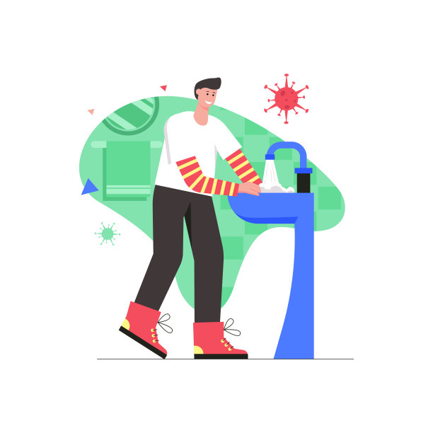 冠状病毒感染疾病的现代扁平化概念图片下载