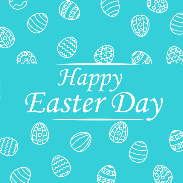 快乐复活节无缝图案彩蛋，节日包装纹理贺卡。图片下载