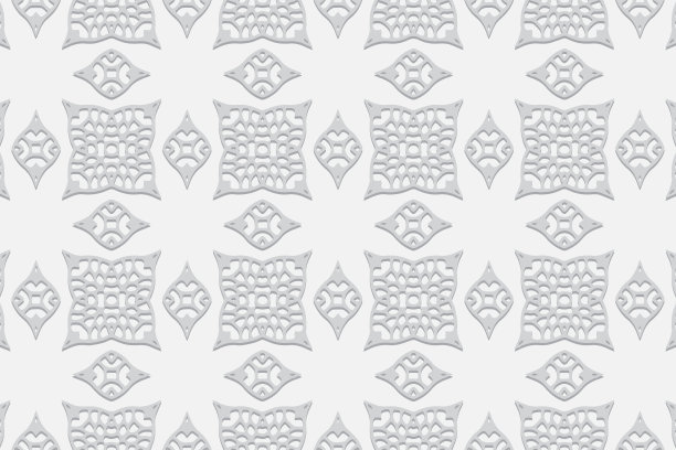 浮雕极简主义轻背景，复古封面设计，民族风格。几何单色3D图案。图片下载