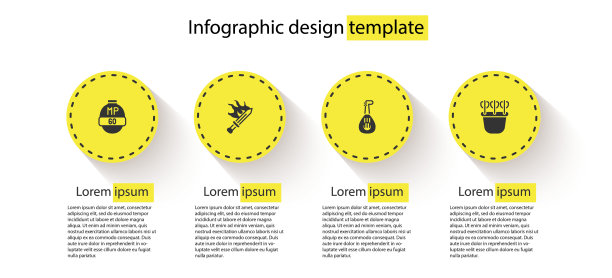 设置电子游戏栏，剑，琵琶和箭袋与箭。业务信息模板。向量图片下载