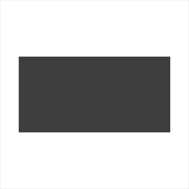 白色背景上的矩形图标。矩形的几何形状。图片下载