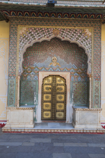斋浦尔宫殿的大门图片下载