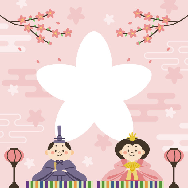 少女节日“女儿节”插图。图片下载