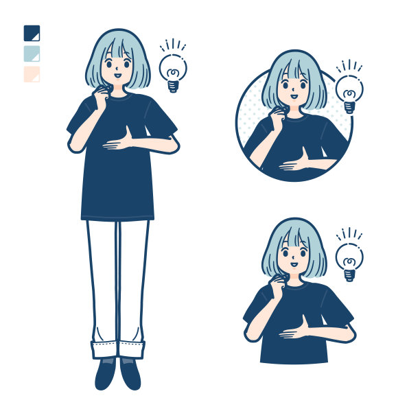 一名穿着大号t恤的女性拍出了照片图片下载