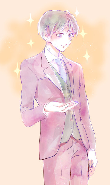 插图一个迷人的商人图片下载