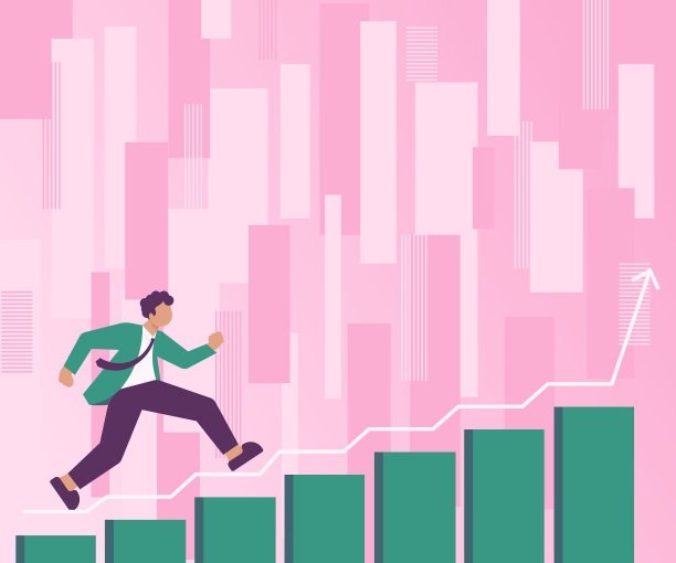 穿西装的绅士攀爬明星正在向前奔跑图片下载