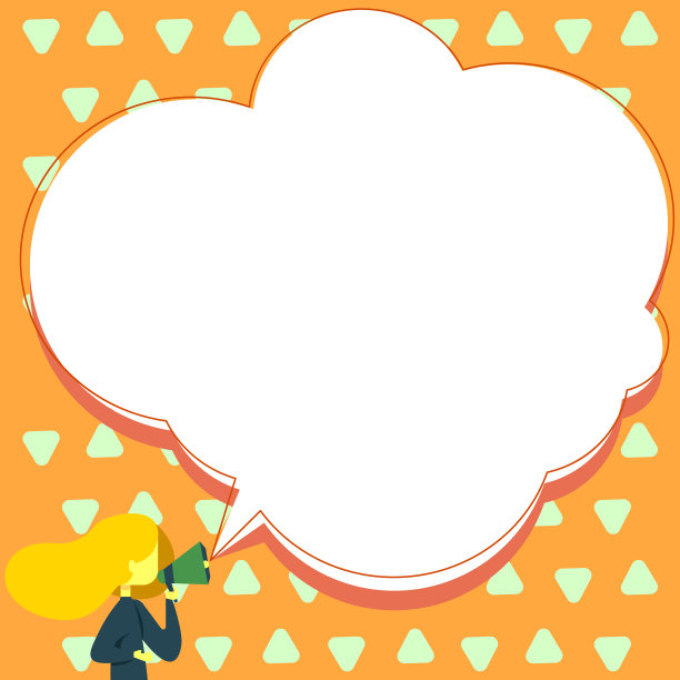 女人通过扩音器说话，创造新的图片下载