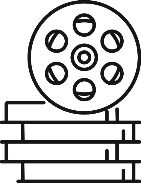 视频卷轴图标轮廓电影院电影图片下载