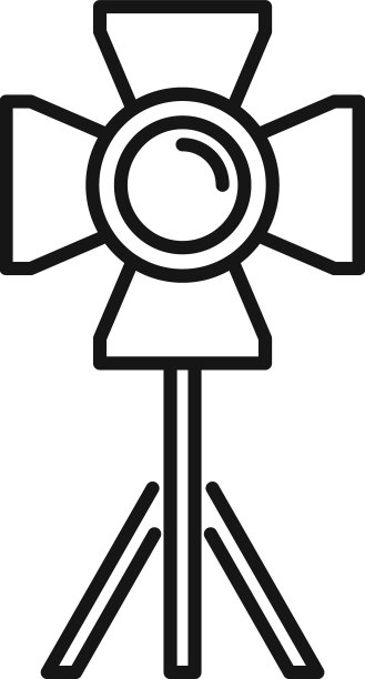 电影制作人聚光灯图标轮廓电影图片下载