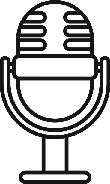 工作室麦克风图标轮廓视频图片下载