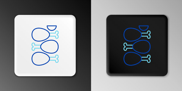 行印度传统食物唐杜里鸡图标图片下载