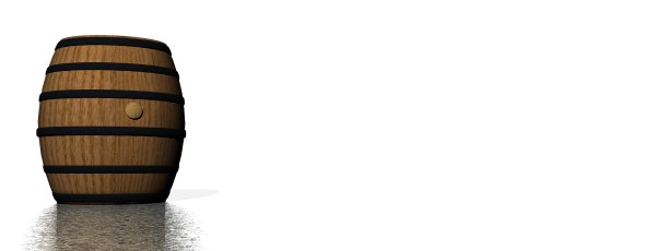 单一木制古董棕色桶- 3D渲染图片下载