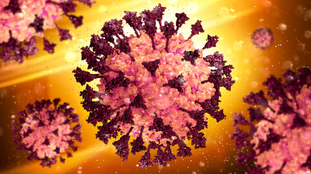 病毒变异冠状病毒刺突蛋白买卖。显微镜下观察Covid-19图片下载