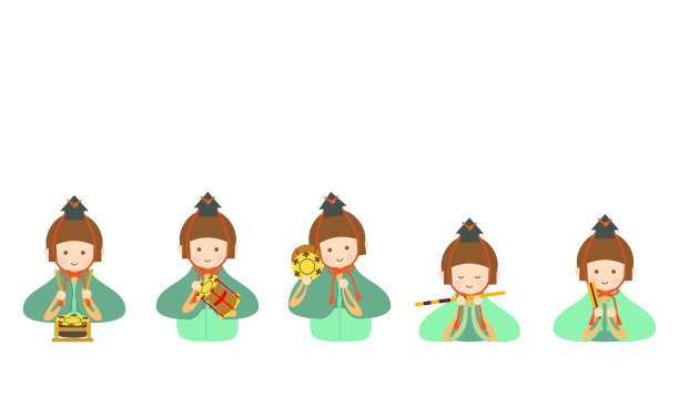 女儿节人偶插画图片下载
