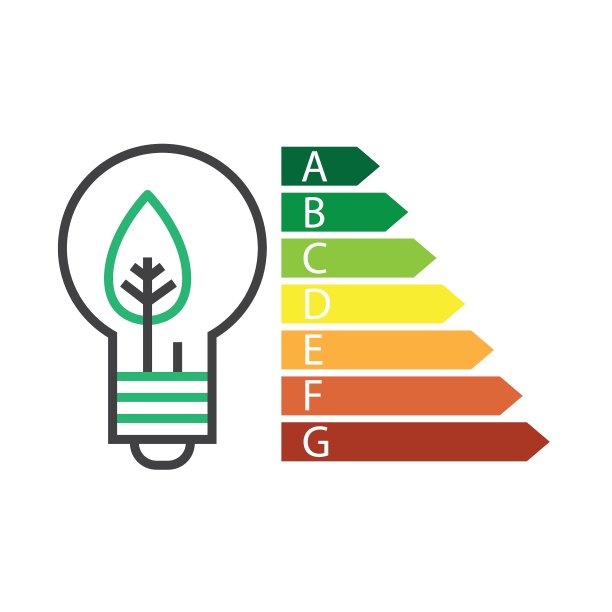 节能灯泡。孤立的白色背景。节能理念。图片下载