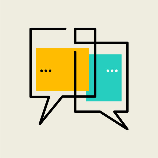 通讯图标，两个信息气泡图片下载