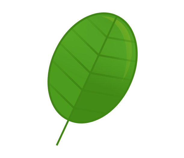 卡通场景与植物绿叶插图图片下载