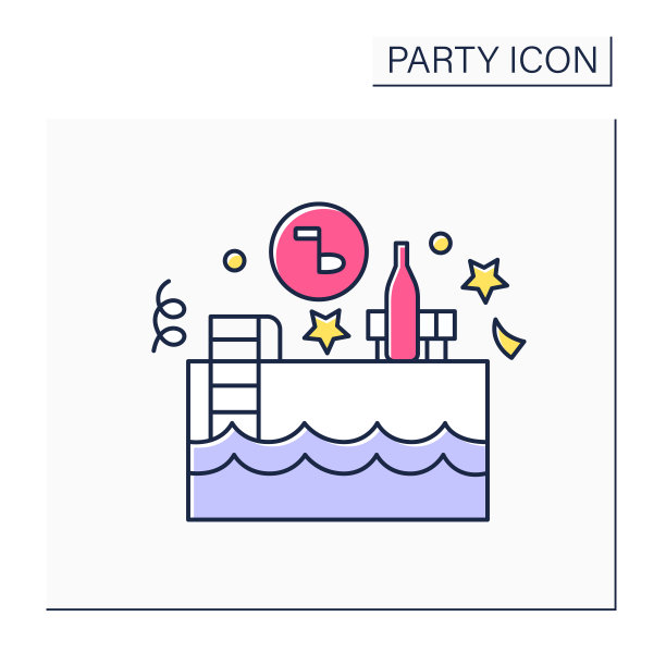 泳池派对颜色图标图片下载