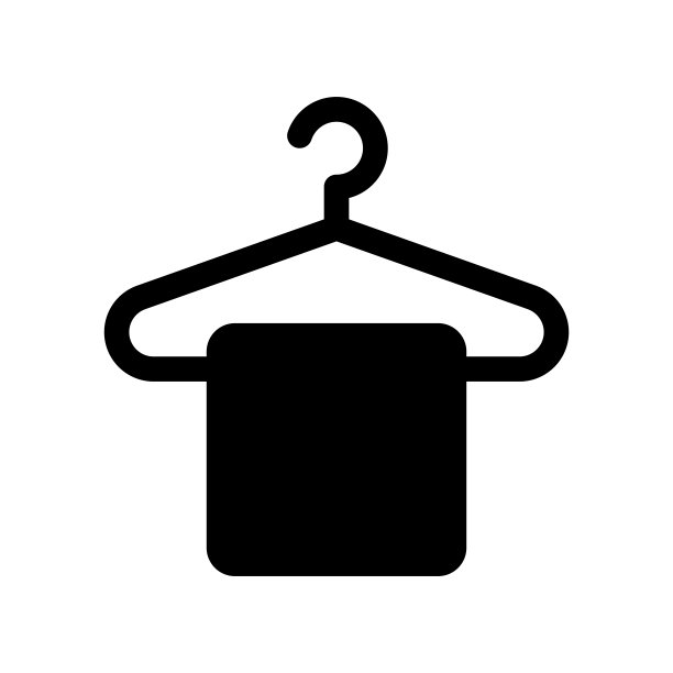 衣架与毛巾图标矢量图片下载