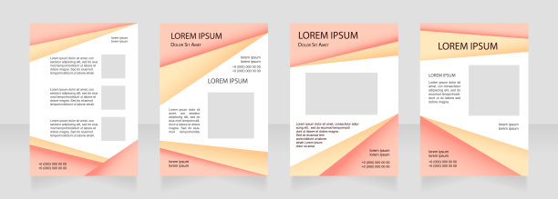 红色现代空白宣传册布局设计图片下载