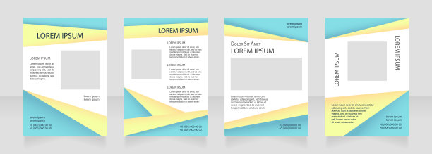 彩色现代空白宣传册布局设计图片下载