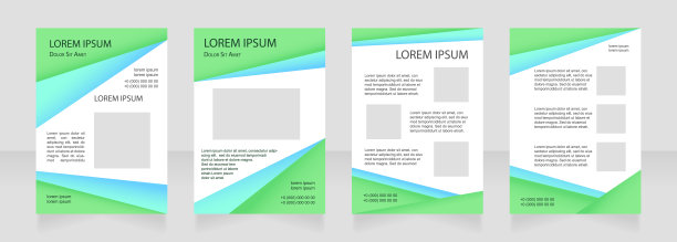 绿色空白宣传册布局设计图片下载
