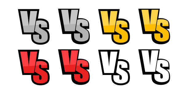 Vs战斗挑战金属闪亮徽章设置。与竞争，比赛比赛图标收集。图片下载