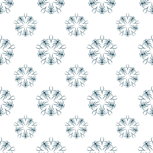 单色纺织品重复图案、无缝矢量重复图案适用于纺织品、产品包装、礼品封面、面料等无缝印花工作，在样板面板上添加图案样本。图片下载