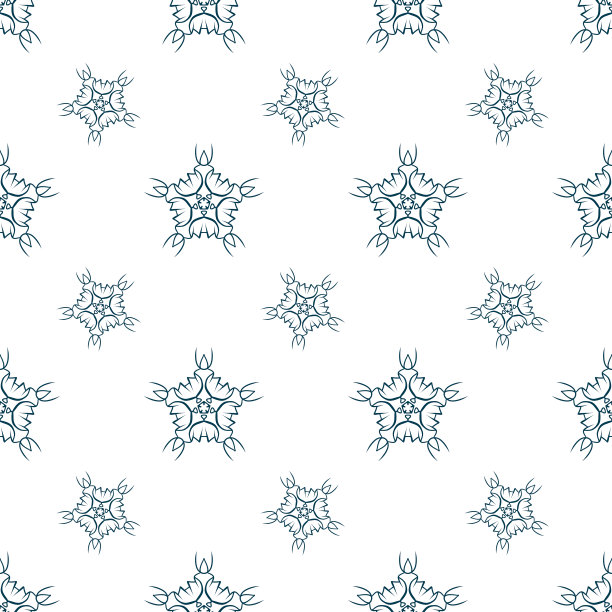 单色纺织品重复图案、无缝矢量重复图案适用于纺织品、产品包装、礼品封面、面料等无缝印花工作，在样板面板上添加图案样本。图片下载