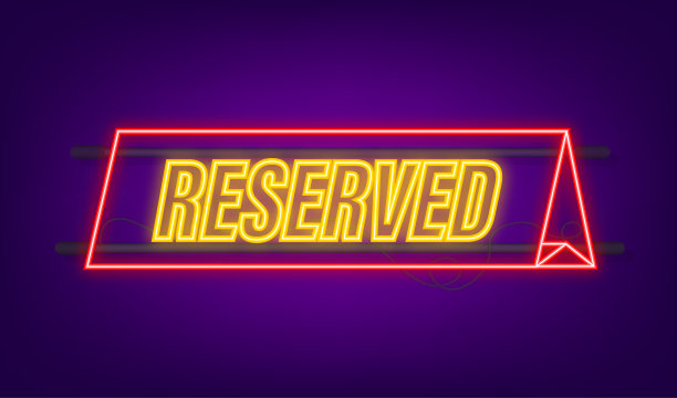 保留，伟大的设计用于任何目的。向量氖插图。出售矢量插图。图片下载