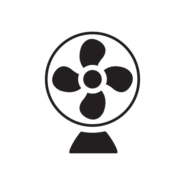 流行的风扇图标矢量插图图片下载